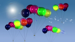 Archive Film Footage, Oxygen, Balloons, Birthday, Celebration, Balloon